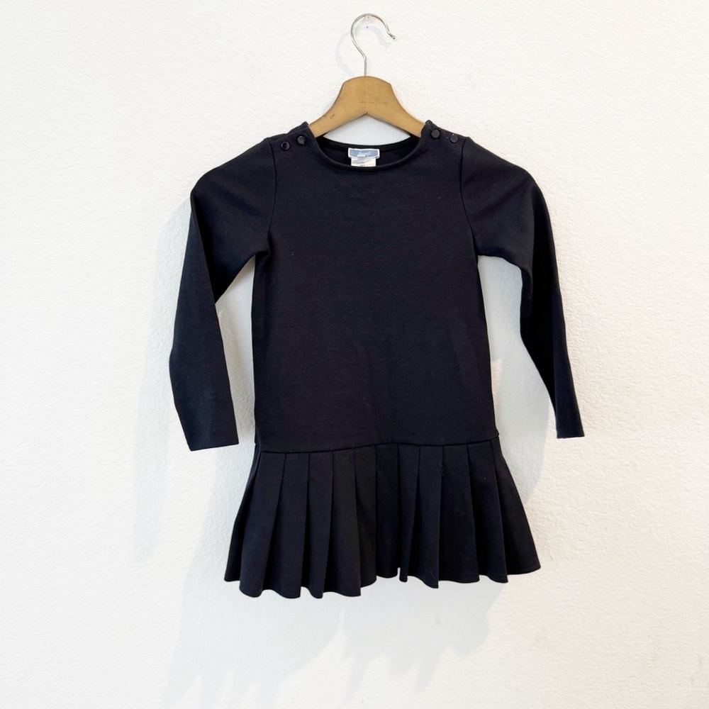 Jacadi Paris- Little Girls Pleated Long Sleeve Dress - 6